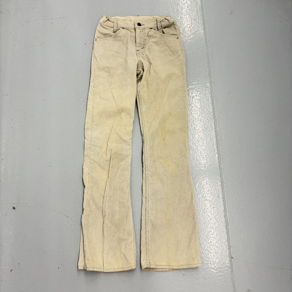 Vintage 70s Levi's Cream Flared Bootcut Corduroys 24x31